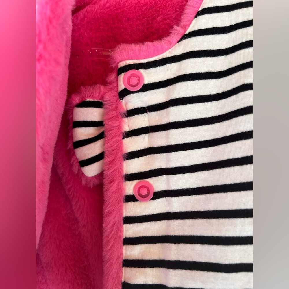 Girls reversible pink faux Vest w/bow (Size 12m) - Picture 6 of 7
